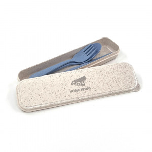 Cutlery set with box (Blue)