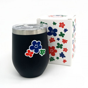 Smiley Thermos Cup (Black)