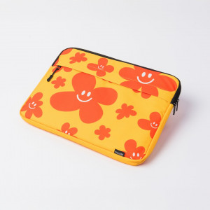 Smiley Laptop Sleeve (Orange)