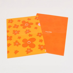 Smiley A4 Plastic Folder (Orange)