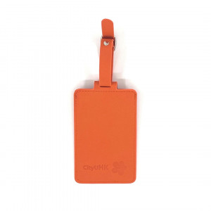 Smiley Luggage Tag (Orange)