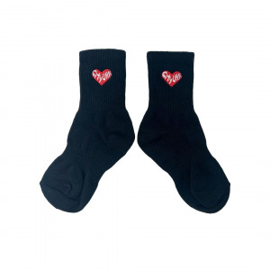 CityUHK Kid's Heart Socks (Black) 